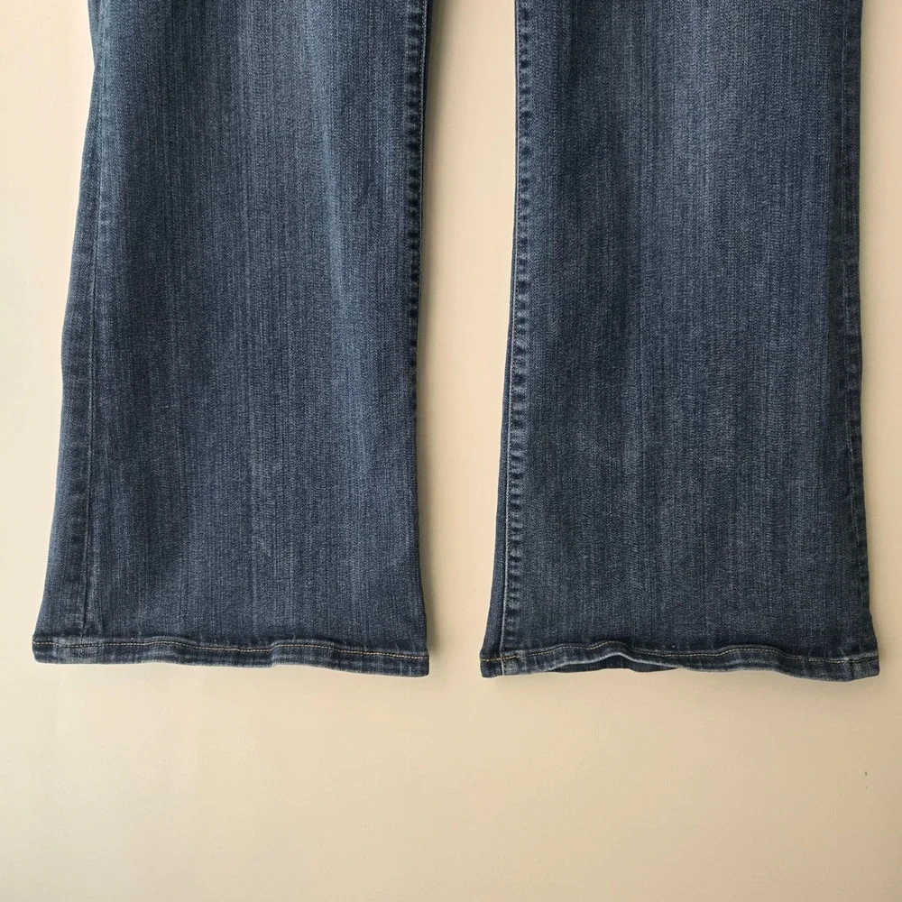 Liverpool Los Angeles Petite Flare Wide‎ Leg Jeans Dark Wash Indigo 14P/32 Denim